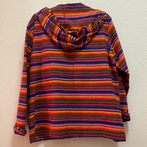 Rainbow Striped Zip-up Hoodie - Picture 10 of 16